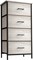 Sorbus Dresser with 4 Drawers - Bedside Furniture & Night Stand End Table Dresser with Steel Frame, Wood Top, Easy Pull Fabric Bins for Home, Bedroom Accessories, Office & Dorm